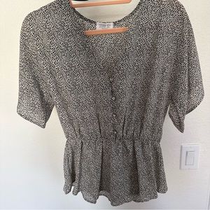 Black And White Blouse